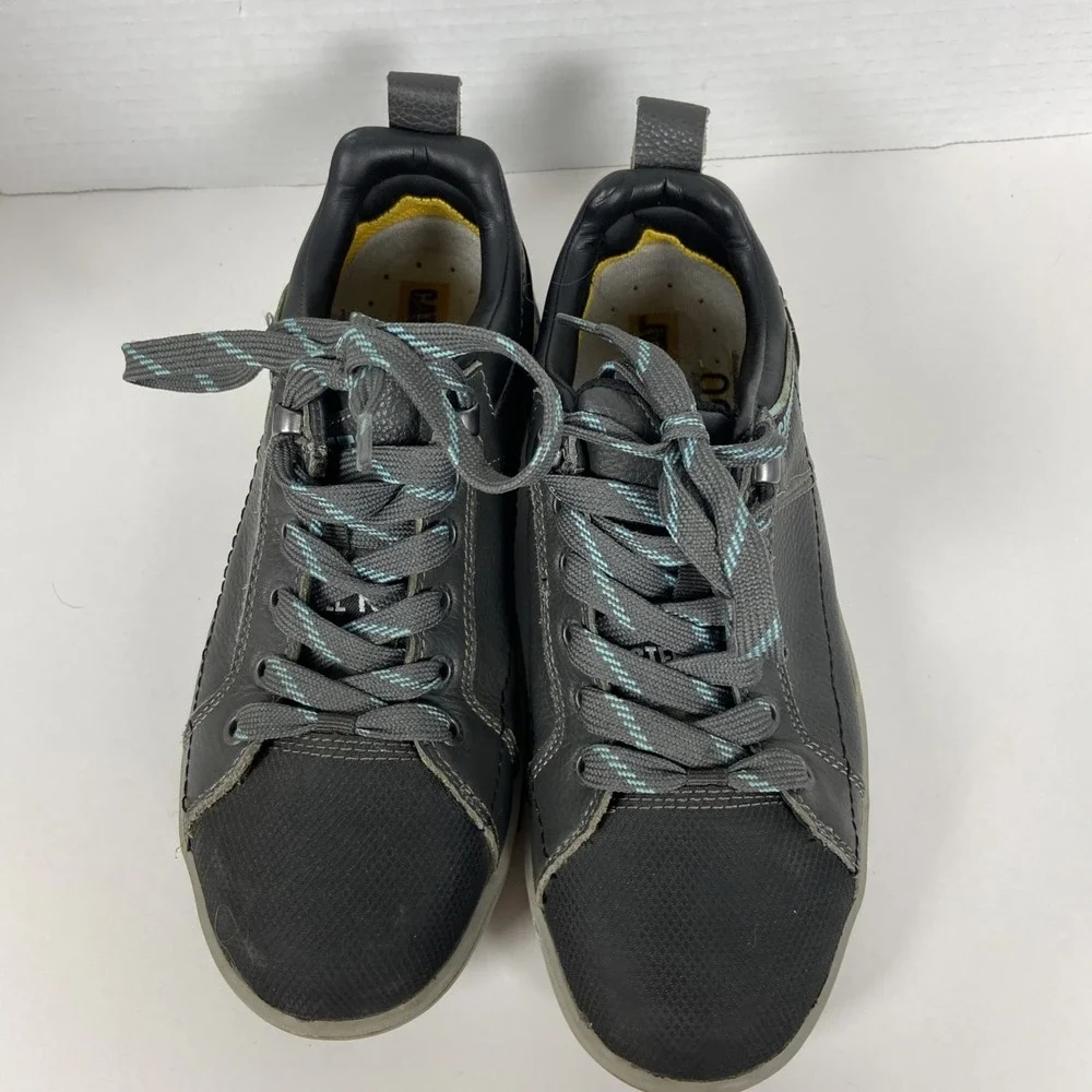 Caterpillar CAT Brode Steel Toe Work Shoe Womens 7 P90266 Gray Leather Durable